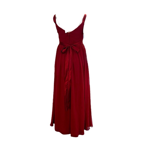 Floor length Merlot formal gown - Picture 2 of 6